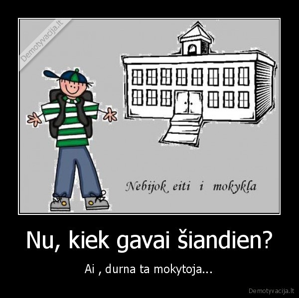 Nu, kiek gavai šiandien?