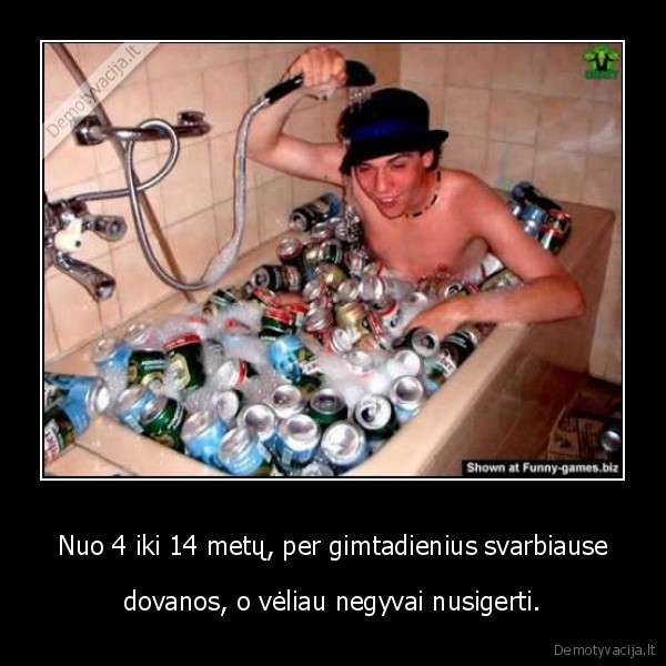 Nuo 4 iki 14 metų, per gimtadienius svarbiause