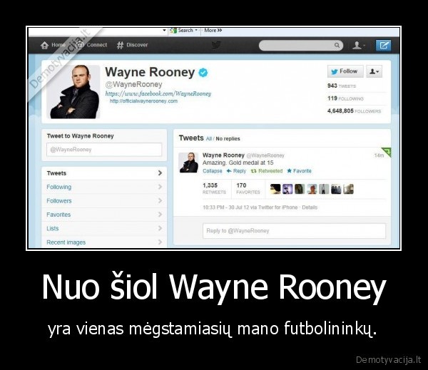 Nuo šiol Wayne Rooney