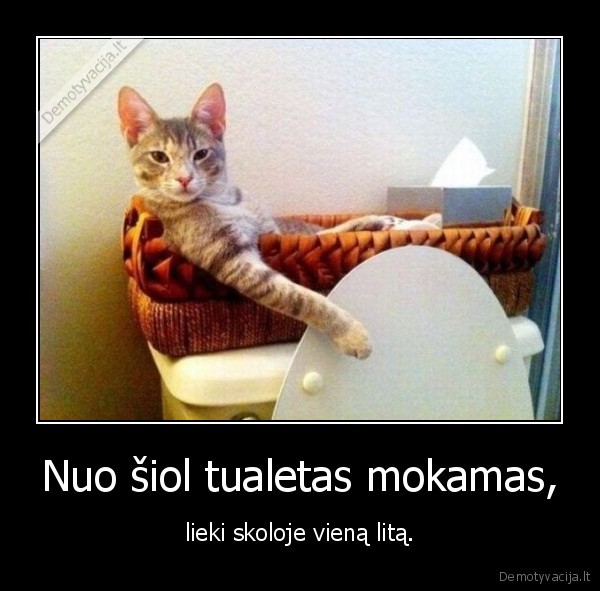 Nuo šiol tualetas mokamas,