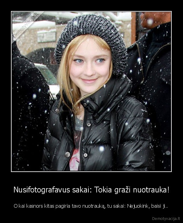 Nusifotografavus sakai: Tokia graži nuotrauka!