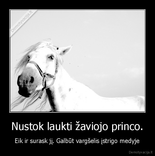Nustok laukti žaviojo princo.