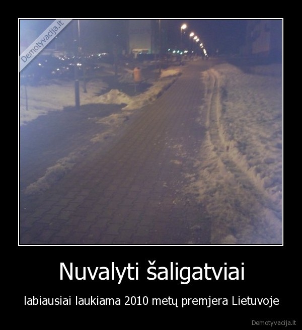 salygatvis,salygatviai,2010, premjera,lietuva