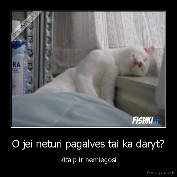 O jei neturi pagalves tai ka daryt?