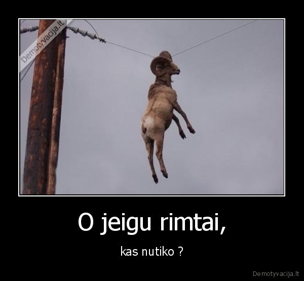 O jeigu rimtai,