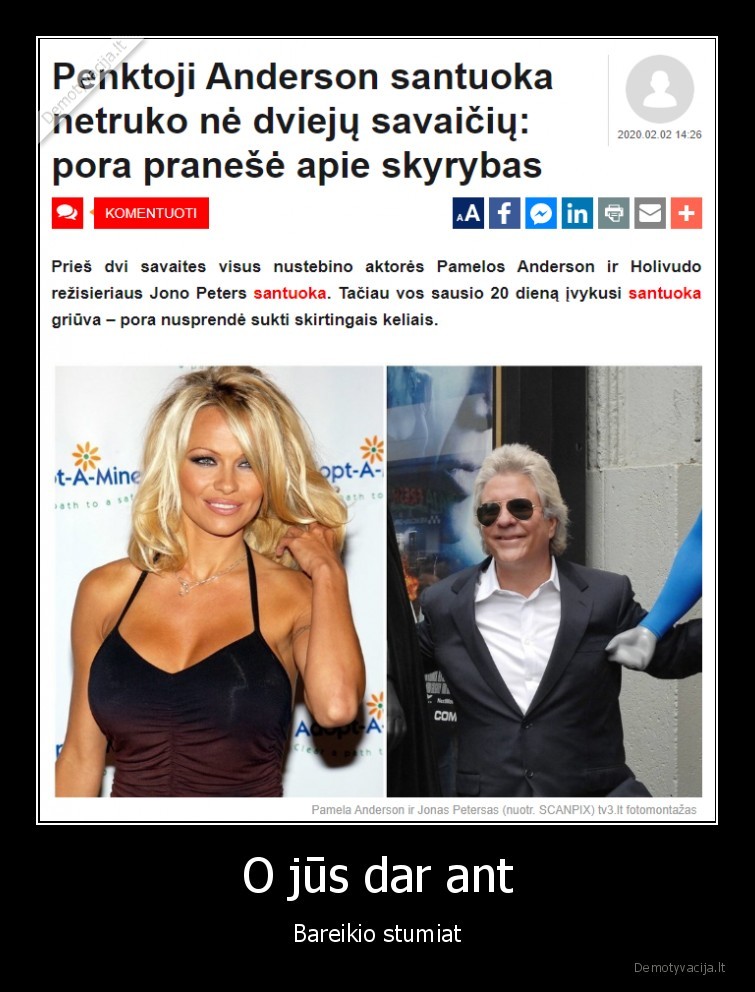 bareikis,vidas,santuoka,pamela, anderson,aktoriai