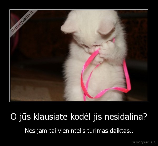 O jūs klausiate kodėl jis nesidalina?