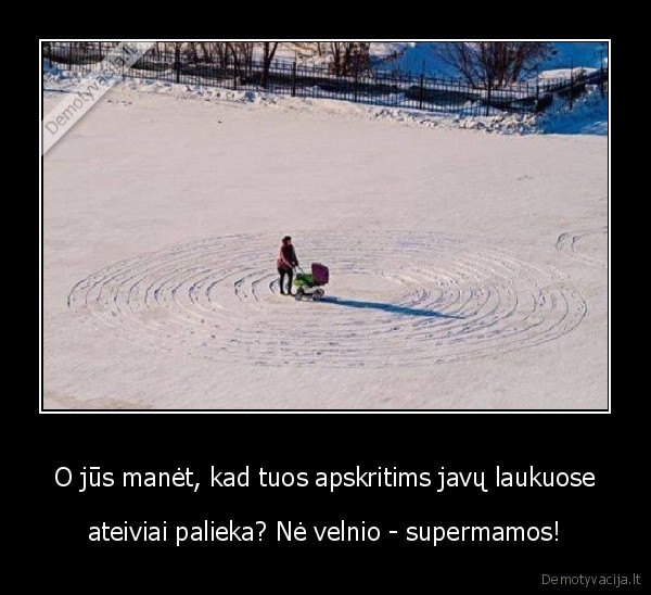 supermamos,apskritimai,sniegas