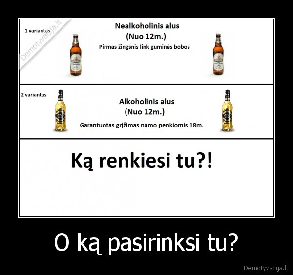 O ką pasirinksi tu?