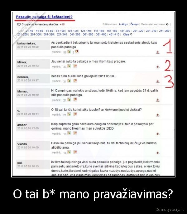 O tai b* mano pravažiavimas?