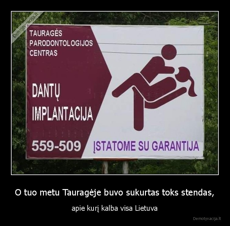 taurage,odontologas,reklama,stendas