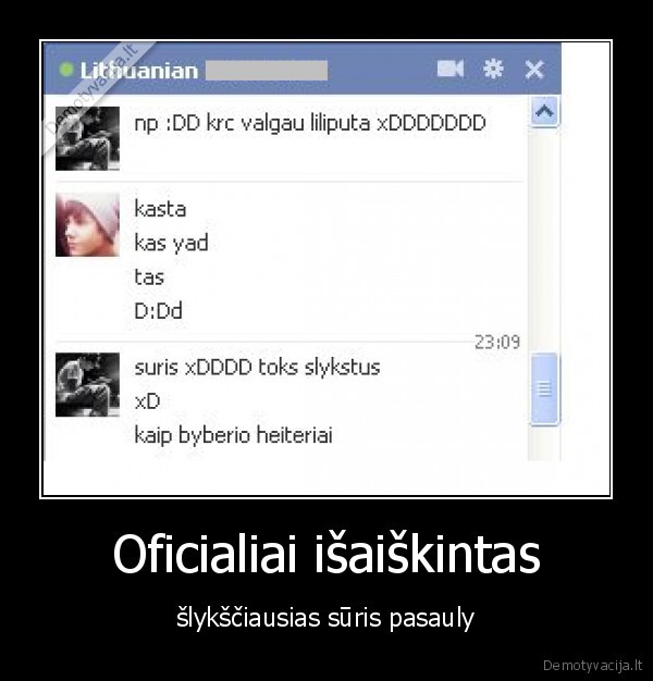 Oficialiai išaiškintas