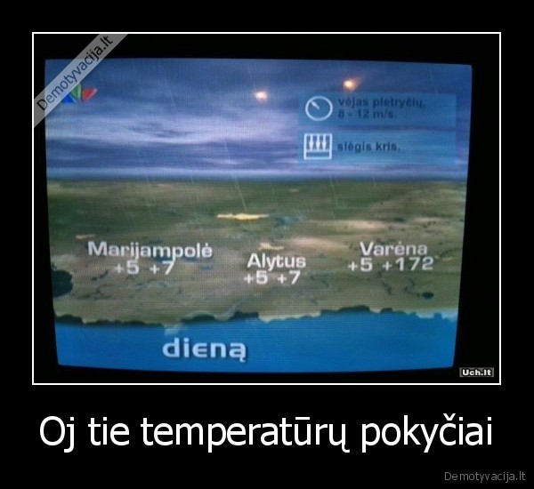 oras, temperatura, zinios
