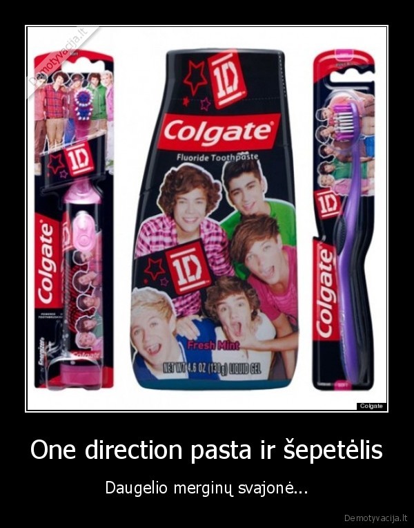 One direction pasta ir šepetėlis