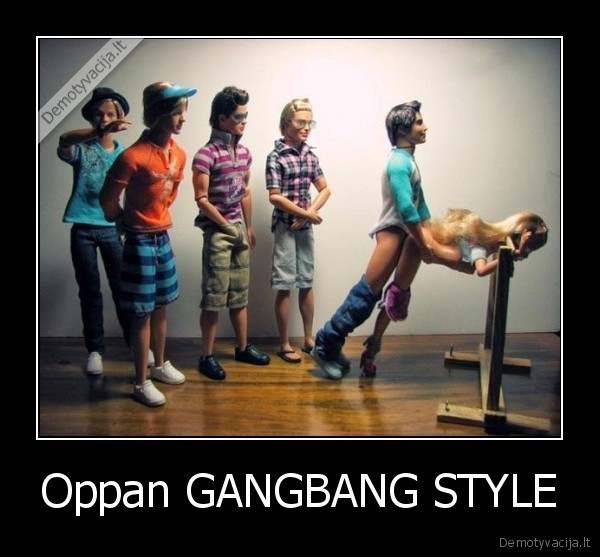psy, gangnam, style, gangbang, barbie