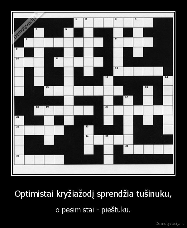 kryziazodis,optimistai,pesimistai