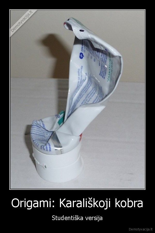 Origami: Karališkoji kobra