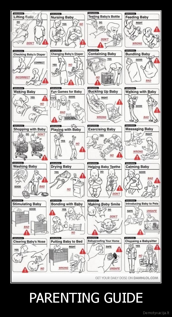 tevas,mama,vaikas,kudikis,gidas,kaip