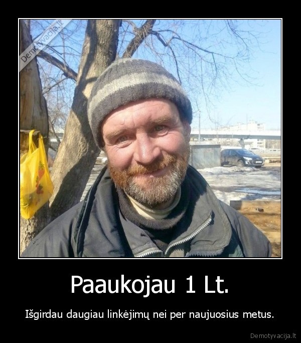 bomzas,linkejimai., naujieji, metai