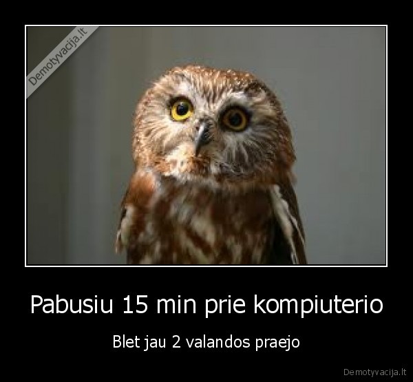 Pabusiu 15 min prie kompiuterio