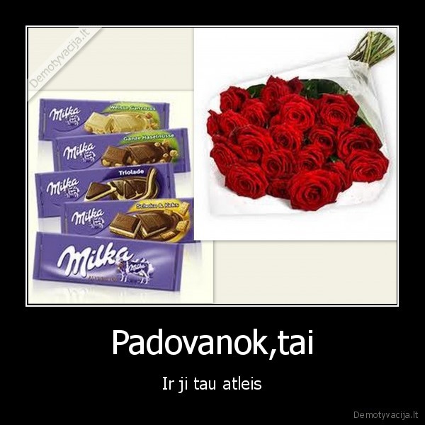 milka,rozes,atleidimas,dovana
