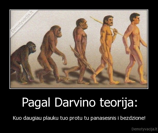 Pagal Darvino teorija: