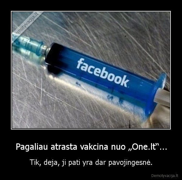 facebook,one,vakcija,pavojus,priklausomybe,narkotikai