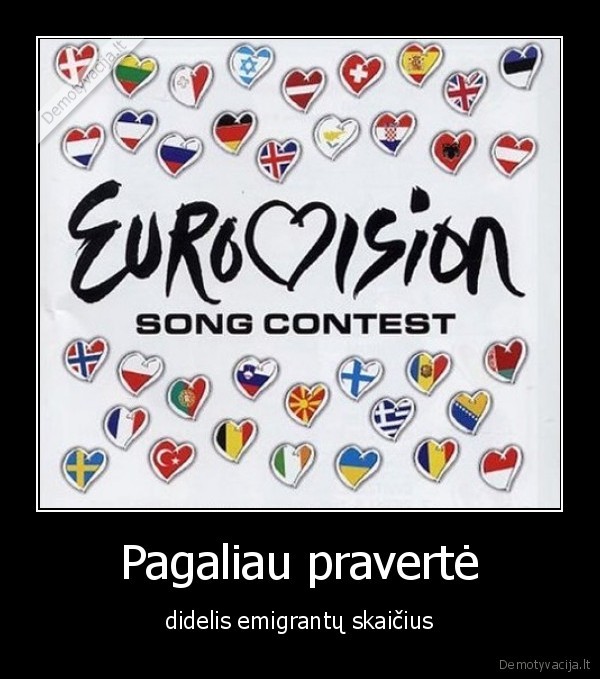 europvizija, emigrantai,airija,londonas,kubilius