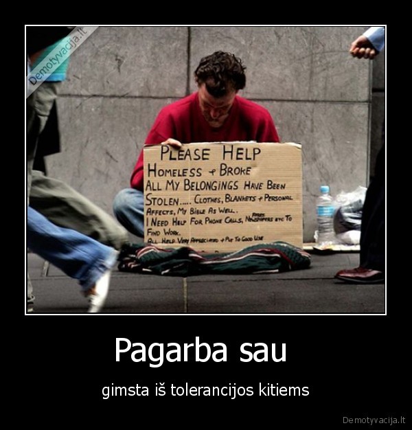 benamiai, tolerancija, tu