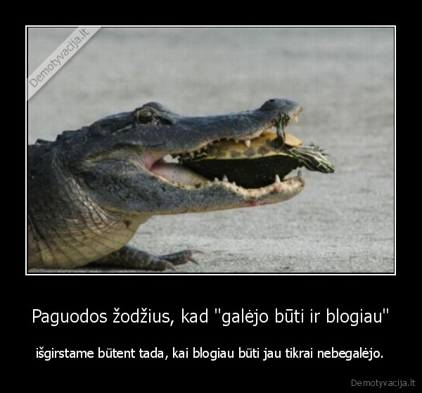 Paguodos žodžius, kad "galėjo būti ir blogiau"