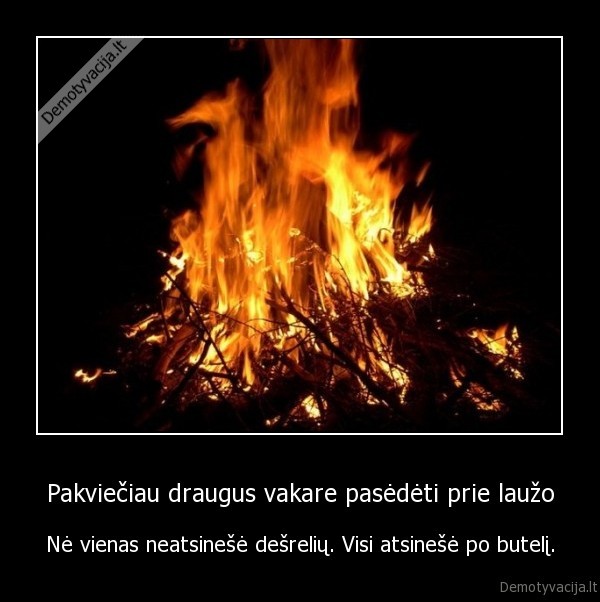 Pakviečiau draugus vakare pasėdėti prie laužo