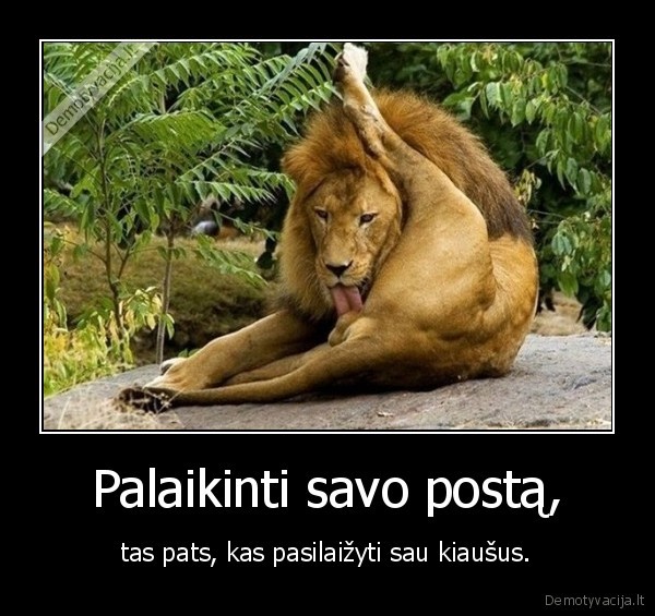 Palaikinti savo postą,