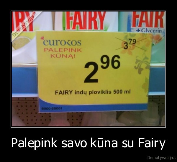 Palepink savo kūna su Fairy