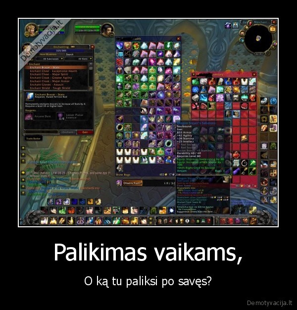 palikimas,vaikams