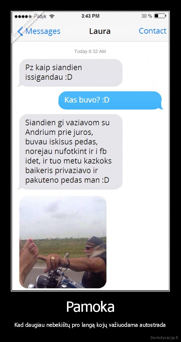 vilnius, klaipeda, kelias,juokingas, baikeris,sms, prikolas