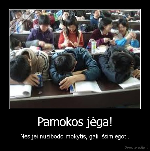 mokykla, mokiniai, miegas