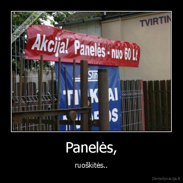 Panelės,