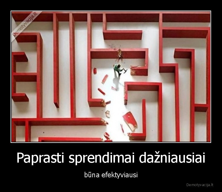 sprendimai,paprastumas,efektyvu,labirintas