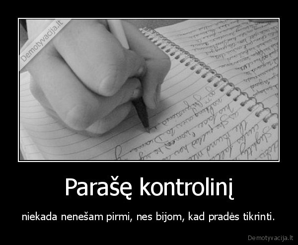 Parašę kontrolinį