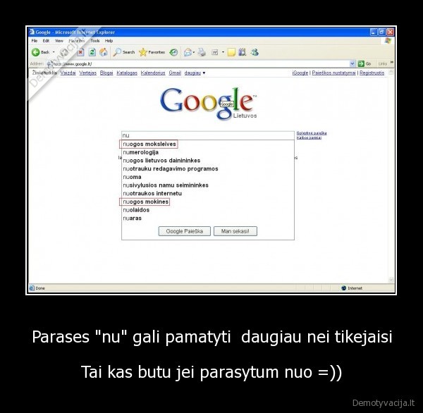 Parases "nu" gali pamatyti  daugiau nei tikejaisi