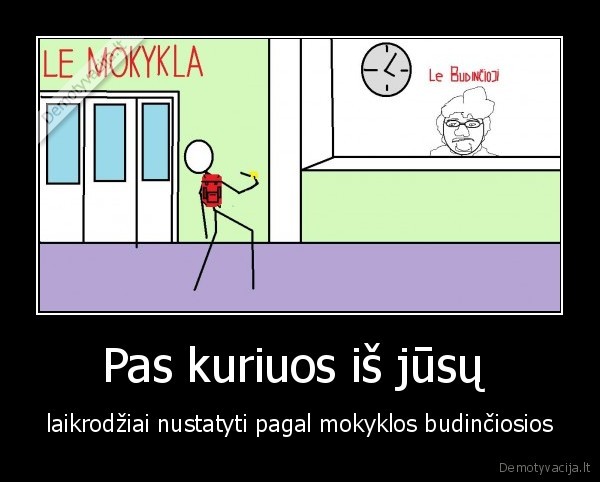 pamoku, pabaiga, zinai, sekundziu, tikslumu