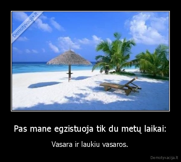 Pas mane egzistuoja tik du metų laikai: