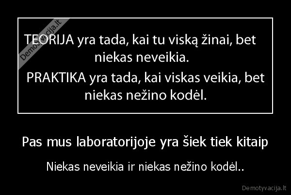 laboratorija,niekas, neveikia,first, world, problems