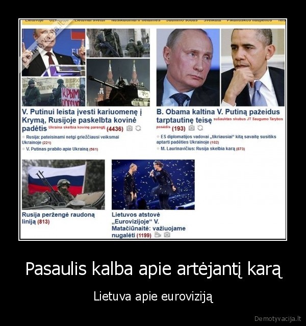 Pasaulis kalba apie artėjantį karą