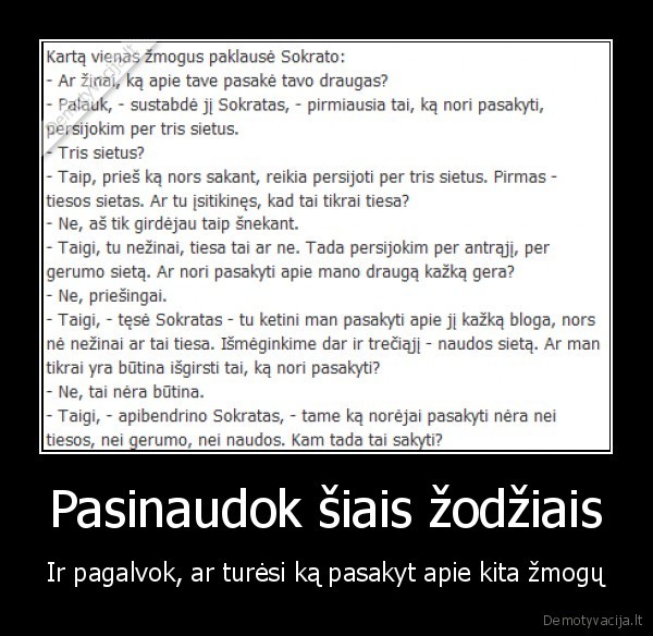 Pasinaudok šiais žodžiais