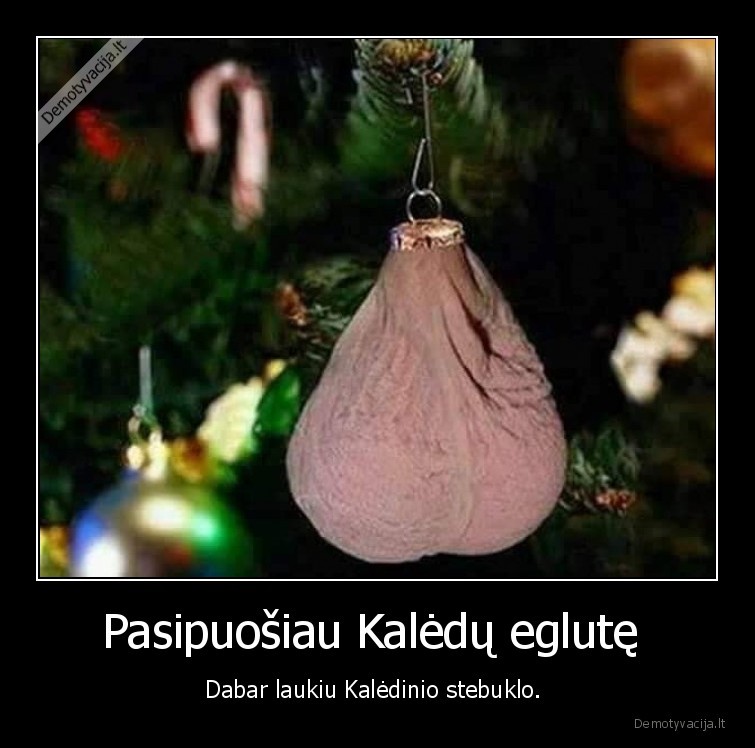 Pasipuošiau Kalėdų eglutę 