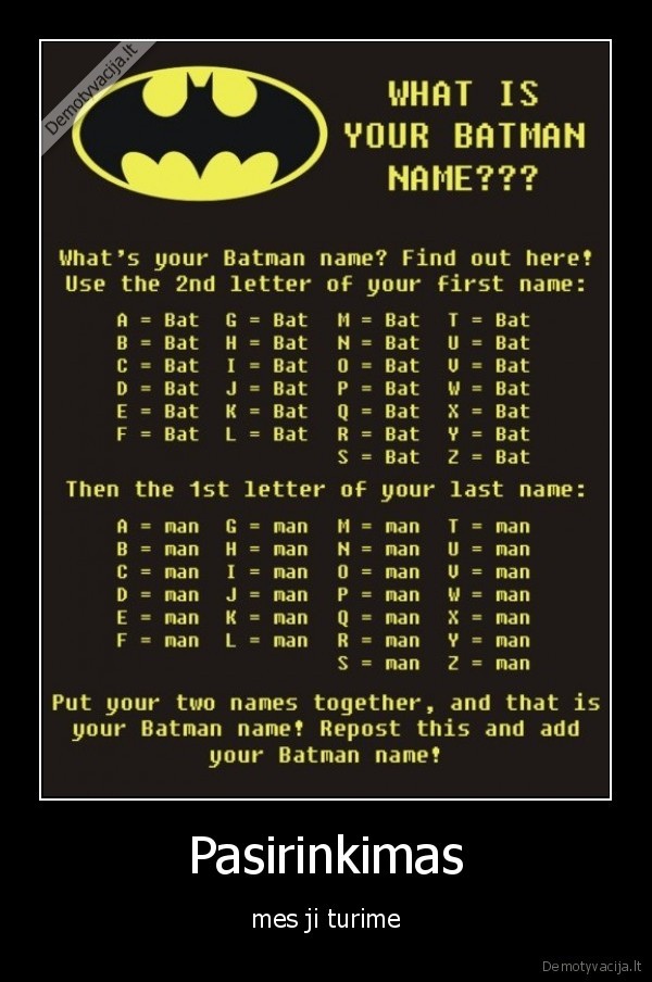 mano, vardas, batman