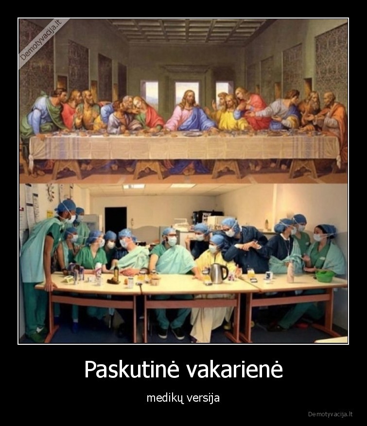 paskutine,vakariene,medikai,karantinas