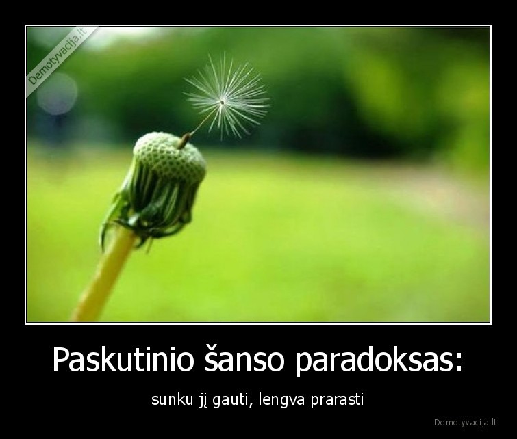 paskutinis, sansas,sansas,paradoksas,lengva,prarasti