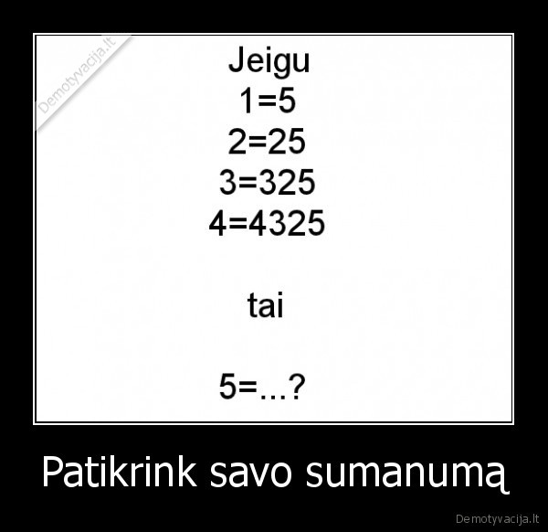 Patikrink savo sumanumą